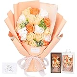 ソープフラワー花束 母の日プレゼント， 誕生日プレゼント ソープフラワー バラ グラデーション 花束 ブーケ 薔薇造花 女性 人気ギフト ドライフラワー インテリア 結婚記念日 父の日 敬老の日 昇進 転居 彼女 送別会 退職感謝 お礼 バラの花束 