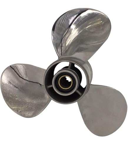 DLNIG 9 7/8x12 F Boat Moto Aluminum Propeller   For Yamaha Outboard Engines 20hp 25hp 30hp,Replace 664 45954 01 00,10 Spline Tooth,9.875x12   Aluminum