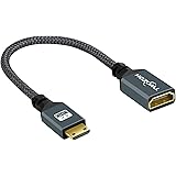 Twozoh Mini HDMI to HDMI変換アダプタ Mini HDMI(オス)-HDMI(メス)変換ケーブル延長ケーブル HDMI ケーブル タイプc (HDMIミニ) 3D/4K 2160P,1080P- 20CM 適格請求書発行可