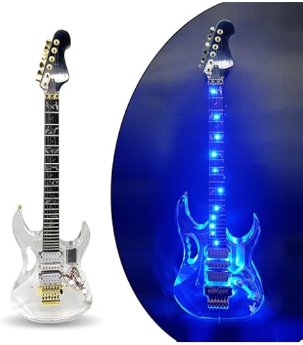 Amazon | LEDライト エレキギター メイプル アクリルボディ クリスタル