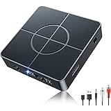 【低遅延强化版】Shayaku Bluetooth 5.0 トランスミッター&レシーバー テレビ用 aptX【受信機 & 送信機】一台二役 3.5mm オーディオ 通信距離20M bluetooth 発信機 ブルートゥース トランスミッター 日本語説
