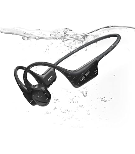 Amazon.co.jp: 【IP68完全防水・64GB 水中MP3】骨+空気伝導 骨伝導