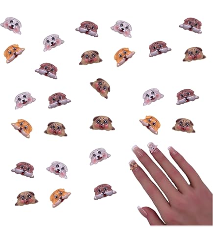 Amazon.co.jp: ファイニエ ネイルパーツ 猫 肉球 動物 5mm 小さめ