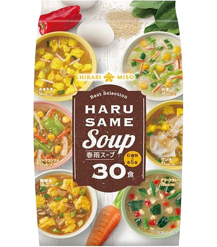 Amazon | NEW ひかり味噌 春雨スープ 30食 （担々風、海鮮白湯