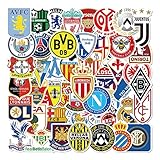 サッカーステッカー セット50枚 サッカーチームシール サッカークラブ防水ブランド ステッカー おしゃれ 防水ステッカーDIYスノーボード スーツケース ギター 車 自転車 水筒 スケートボード バイク ヘルメット パソコンスマホ ステッカー 子供 学生 誕生日 プレゼントステッカー