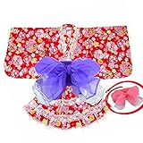 浴衣ドレス 子供用 女の子 浴衣 ガールズ 帯2本付き 七夕 夏祭り 花火大会 fo-tmyd02 160cm No04