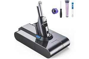 FLYLINKTECH FLYLINKTECH 6000mAh V8 Battery Replacement, Battery Replacement Battery 215681 for V8 SV10 Absolute Fluffy Animal Cord-Free Handheld Vacuum Cleaner with 2 Pack Filters+Cleaning Brush+Screwdriver