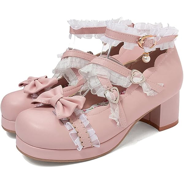 Amazon | [cnstone] ロリータ 靴 12.5cmヒール 厚底 パンプス ゴシック