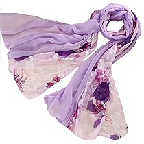 Amazon.co.jp: シルクスカーフ、女性のシフォンロングシルク