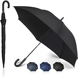 [紳士長傘]SHIO MOKU 傘 長傘 メンズ ワンタッチ 65cm 大きめ 丈夫 撥水 耐強風 グラスファイバー 梅…