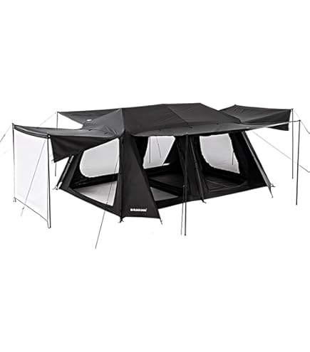 BLACKDOG ワンポールテント 2～5人用 キャンプ 簡単設営 ブラック Amazon.co.jp: BLACKDOG(黒犬) OUTDOOR ワンポールテント