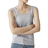 Amazon タンクトップ レディース ブラ紐隠しインナー タンクトップ ブラ紐隠し レイヤードtシャツ 重ね着 タンク キャミソール インナー キャミソール ベアトップ風 胸元 チラ見え 防止 幅広ストラップ Tシャツ キャミソール レディース キャミソール タンクトップ 通販