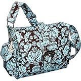 Kalencom Midi Coated Diaper Buckle Bag, Toile Chocolate/Blue by Kalencom