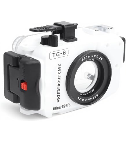 Amazon | Sea frogs TG6防水ハウジングケース TG-6カメラ用 60m/195
