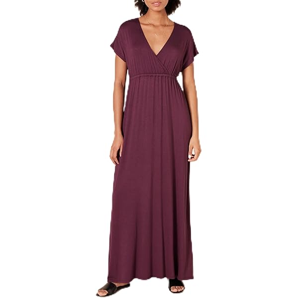 PINUPART Women's Elegant Empire Waist Long Sleeve Satin Maxi Dress, Magenta  Red, XS : Amazon.com.au: Clothing, Shoes & Accessories
