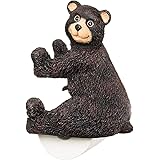 COLiJOL 動物用トイレットペーパーホルダー壁動物用クマ彫刻バスルームトイレ