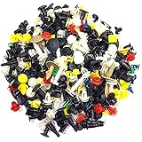 Merssavo 200pcs車の自動車のプッシュピンリベットトリムクリップパネルボディインモールディング