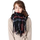 [Filomo] カシミヤ混 大判 ストール タータンチェック柄 レディース