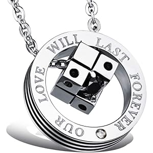 AXLUCE [Amazon限定ブランド] ネックレス メンズ-アクセサリー ペアネックレス-メンズネックレス (【黒…