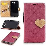 Aireratze(TM) Samsung Galaxy J3 2017 ケース　PU　手帳型　携帯電話用 [USBケーブルは無料です]　カバー カード収納ポケット付き　マグネット式　ストラップ付き　