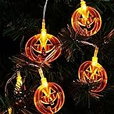 LEEHUR クリスマス飾りライト　20球2.5Ｍカボチャハロウィン装飾ライト　電池式イルミネーションライ ト　室内室外　結婚式　パーティー庭に適用 (カボチャ)