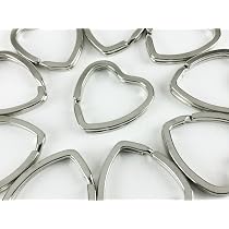 Amazon.co.jp: ノーブランド品 平キーリング ハート シルバー 10個