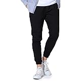 Amazon Jiggys Shop スウェットパンツ メンズ テーパード トラックパンツ 裾ジップ スリム 細身 無地 ラインxl Aネイビー アクティブロングパンツ 通販