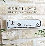 ≪送料無料≫デザイン表札強力マグネット仕様！シンプルだけどカワイイ♪タイル プレート 絵柄、文字の配色を自由に変えられます。