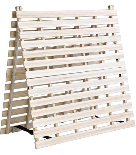 Amazon｜すのこベッド 折りたたみ 折りたたみベッド 二つ折り天然桐