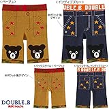 ダブルB(mikihouse) お膝にお顔★プチカモフラ柄7分丈スパッツ 90cm インディゴブルー（33）