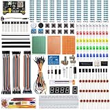 KeeYees 電子工作キット 初心者向け スターターキット 電子部品 基本部品56種類 エレクトロニクス入門キット Electronics Fun Kit チュートリアルあり