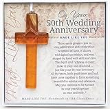 The Grandparent Gift 50th Anniversary Gift Handmade Glass Cross by The Grandparent Gift Co. [並行輸入品]