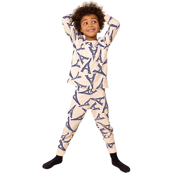 Amazon | [プチバトー] 長袖パジャマ A0BWQB ミルキーホワイト/マルチ