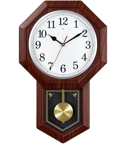 Amazon.co.jp: 振り子 柱時計，電波 振り子 壁時計，静音レトロ 壁掛け