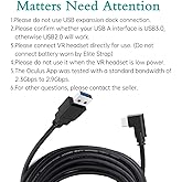 Compatible with Meta Quest Pro/Quest 2 Link Cable 5M (16 ft) USB to USB C Cable Oculus Quest 2 Link Cable 5Gbps High Speed Da
