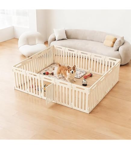 Amazon | ペットサークル 高さ50CM ドア付き サークル 安全柵 可DIY