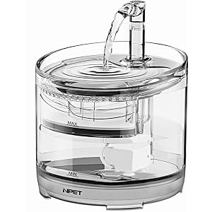 【2020年最新改良型】 NPET ペット自動給水器 WF050TP 猫/中小犬用 蛇口式 1.5L 二年間保証