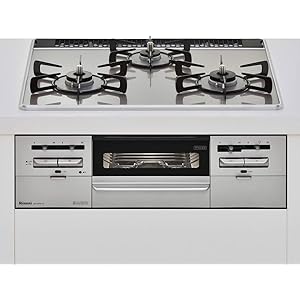 リンナイ ビルトインコンロ 【プロパンガス用】 RS31W28U12RVW センス 60cm幅ガラストップ:ラインシルバ…