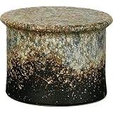 信楽焼　信楽BEST SELECTION　フラワースタンド・古窯変青流切立花台・7号（全高21cm×全幅28.5cm）