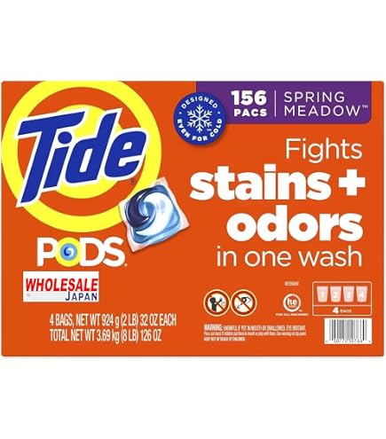 タイド　Tide　 ジェルボール　アメリカ洗濯洗剤　　まとめ売り　大量 Amazon | Pods ポッズ 洗濯洗剤 ジェルボール Spring Meadow 春の牧草