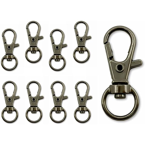 Amazon.co.jp: 12mm レバー付き ナスカン 金具 回転リング付き