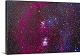 アラン・Dyerプレミアムシックラップキャンバス壁アート印刷題名The Orion Nebula、ベルトのOrion、Orionの剣とNebulosity 48" x 32" 2120997_24_4