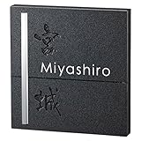 表札 御影石 ロイヤルストーン ステンレス鏡面バー RYS-25 サイン 戸建