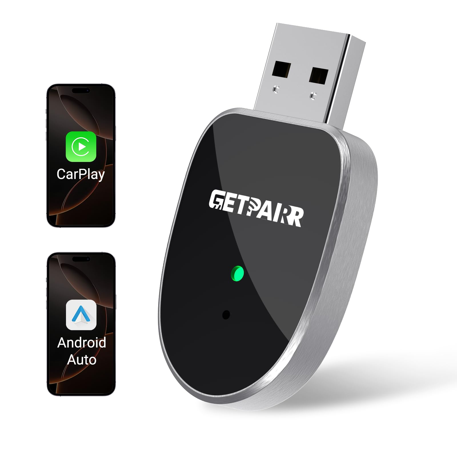 【本日最終日】【ブラックフライデー】【70%OFF】【2,980円】 GetPairr 有線接続を無線化 自動接続 Bluetooth 通話対応 ワイヤレスCarPlay Android Autoアダプター