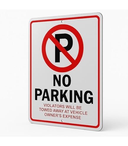 Amazon | No Parking Anytime Sign [並行輸入品] | 標識・サイン