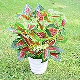 Merssavo 人工植物偽の葉の葉の草の家のオフィス屋内/屋外の庭の装飾