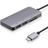エレコム USB Type-C ハブ ドッキングステーション 6-in-1 DST-C12SV/EC 100W PD対応 USB3.1 Type-C×1ポート USB3.0-A×2ポート 4K対応HDMI×1ポート SD/microSDスロット ケー