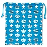 ベビードール 王冠ロゴキンチャク キッズ ベビー Lサイズ 総柄ターコイズ