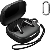 Anker Soundcore P31i 用 ケース カバー 【HUKWIMO】 カラビナ付き+ストラップ付き 耐衝撃 防水 防塵 装着充電可能 全面保護 キズ防止 Soundcore P31i 対応 [ブラック 黒]