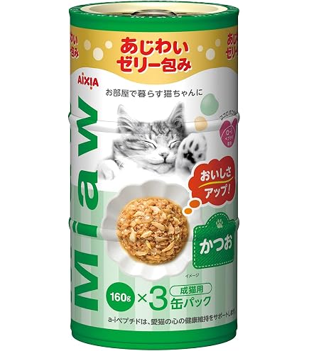 Amazon | MiawMiaw 3P まぐろ 160g×3缶パック×18本 ［ミャウミャウ